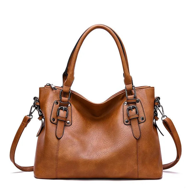 Borsa a spalla da donna in vera pelle, elegante e chic, per organizzazione quotidiana e stile impeccabile.