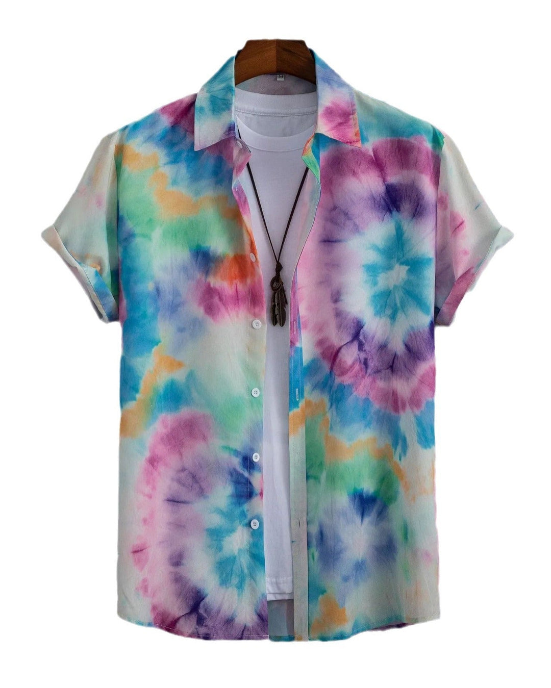 Camicia uomo trendy con stampa floreale, maniche corte, un must-have per l'estate, comoda e super versatile.