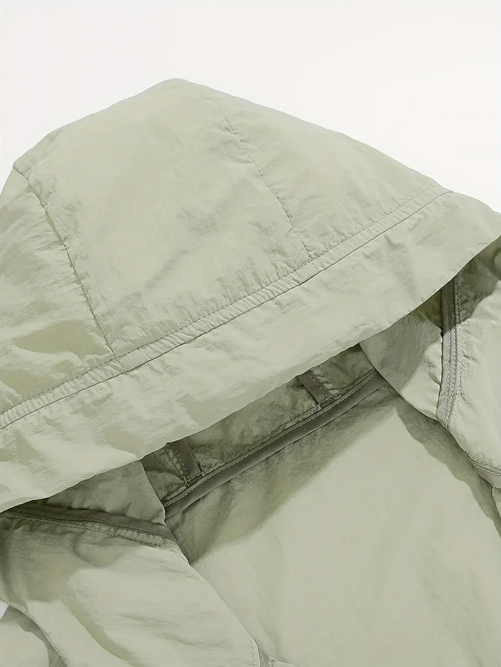 Giacca a vento casual da uomo, perfetta per la città e le escursioni leggere, look trendy.