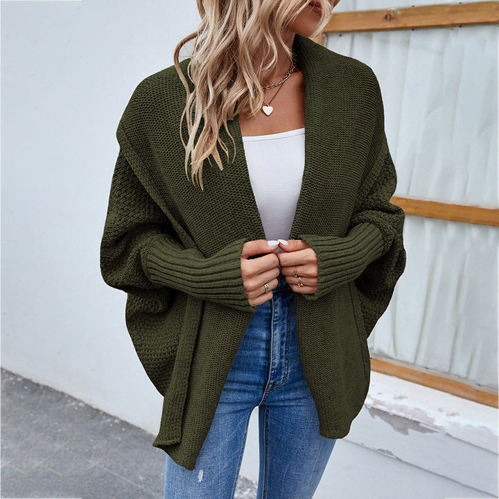 Gilet lungo donna in maglia, stile cardigan kimono, ampio e leggero. Ottimo come outerwear per la moda femminile casual.