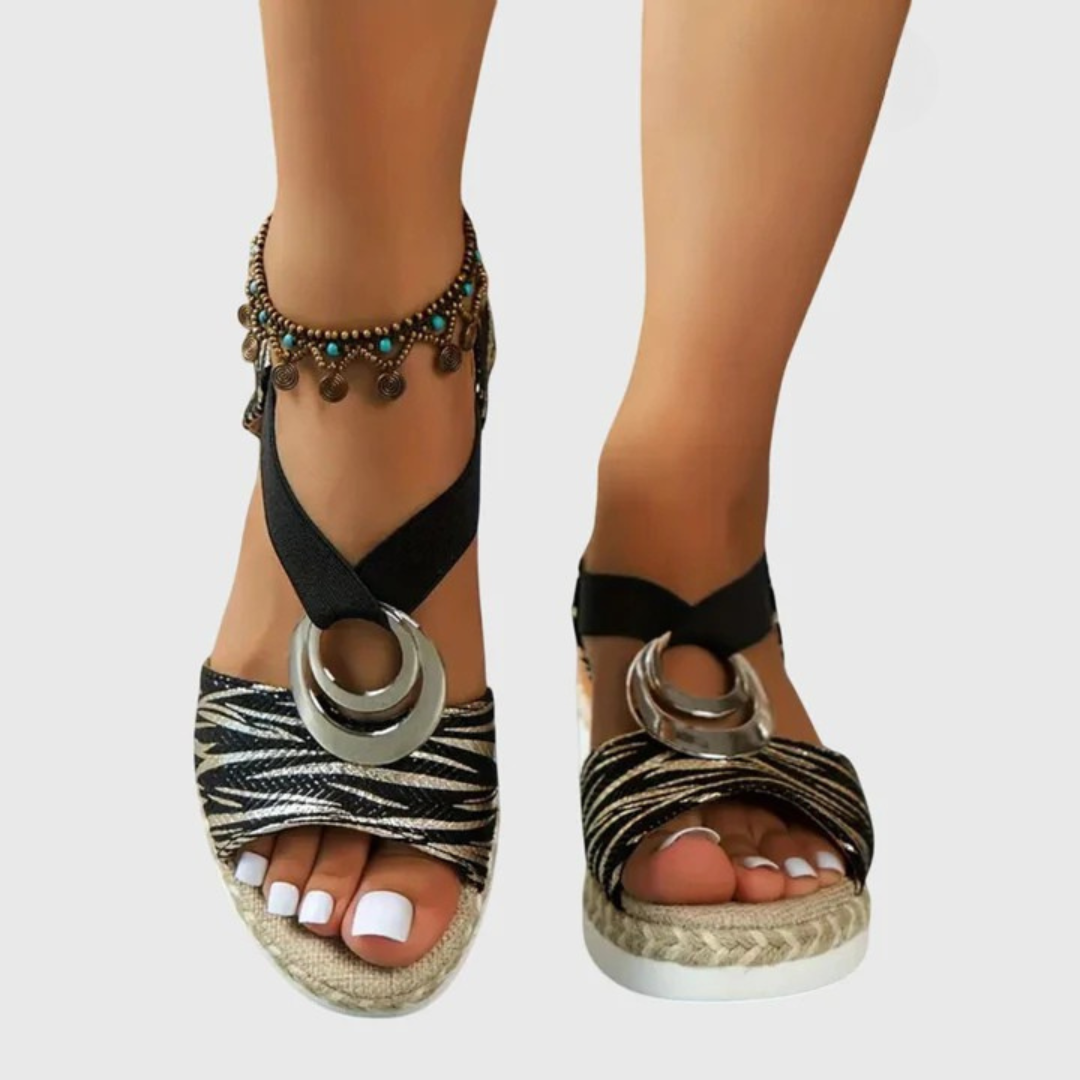 Sandali slip on ortopedici donna, multicolore, per uno stile estivo comodo e alla moda.