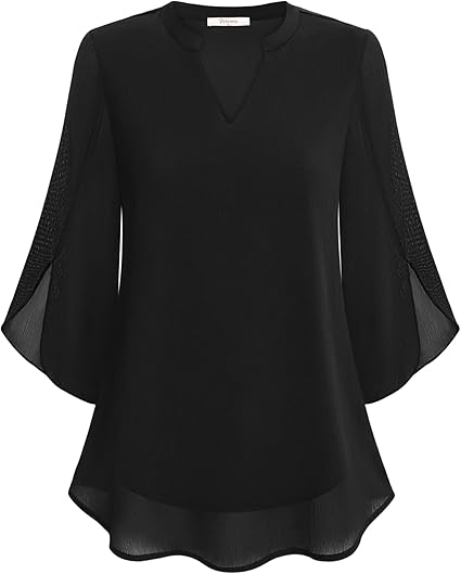 Camicetta elegante donna fluida, top con maniche a pipistrello ideale per abbigliamento casual e moda estiva.