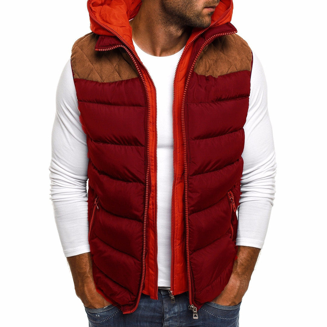 Gilet da uomo con cappuccio, caldo e trapuntato, per massima libertà e comfort in autunno e inverno.