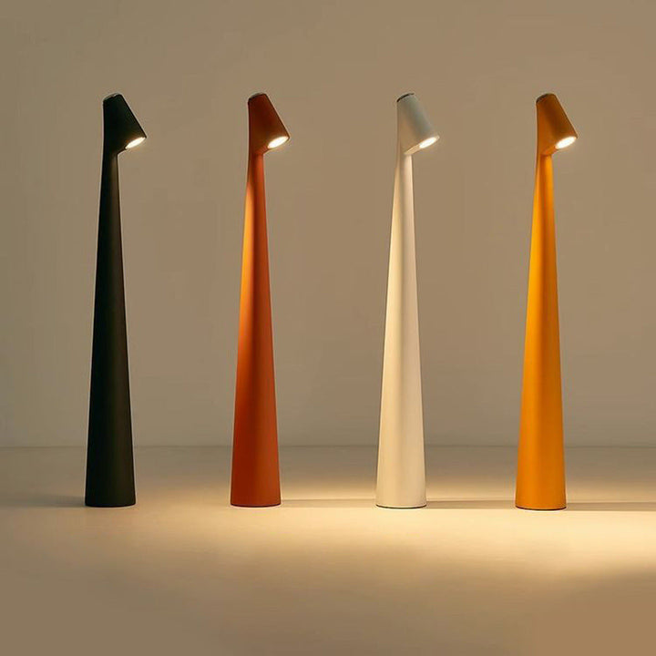 Lampada da tavolo LED senza fili dimmerabile, stile nordico moderno. Perfetta per comodino o lettura.