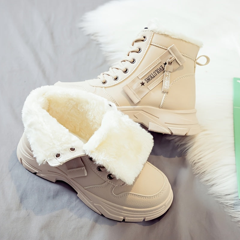 Calzature antiscivolo donna, stivaletti invernali caldi per neve e ghiaccio, comfort e sicurezza.