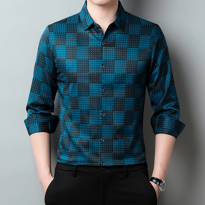 Look versatile: camicia uomo a quadri, maniche lunghe, vestibilità comoda per tutti i giorni. Abbigliamento maschile.