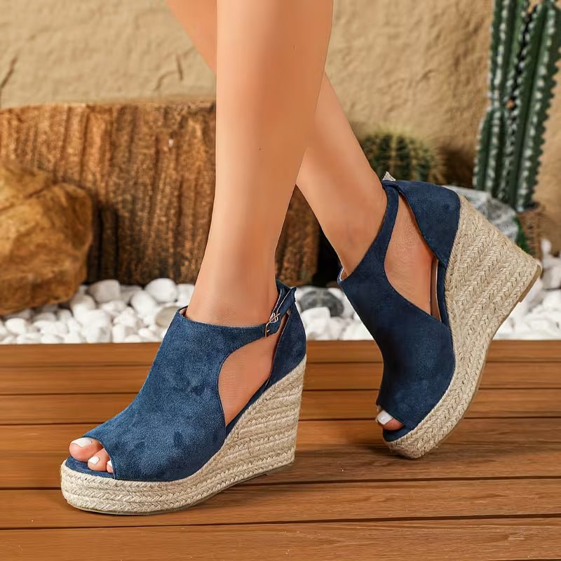 Sandali donna con zeppa leggera e comoda, scarpe estive versatili per il massimo comfort in estate.