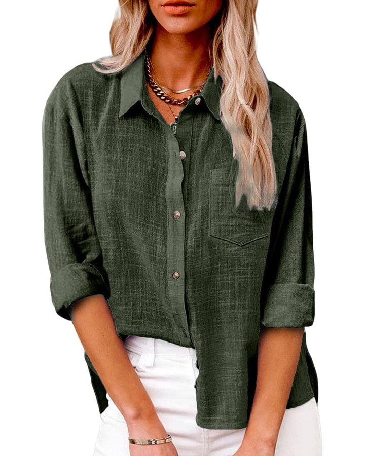 Top donna a maniche lunghe per eleganza quotidiana. Blusa funzionale, perfetta per stile casual o look ufficio.