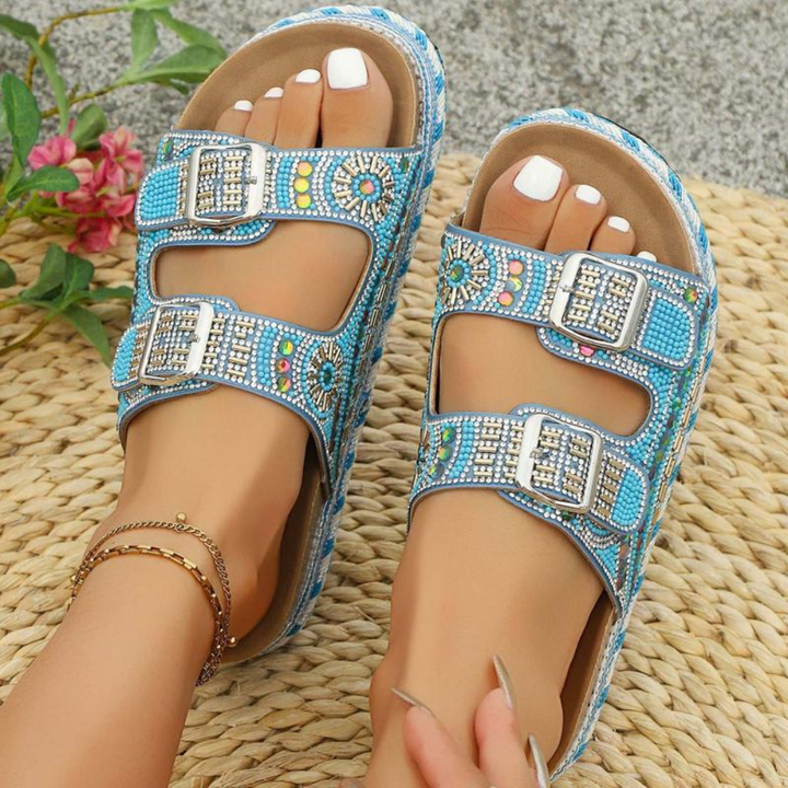 Sandali eleganti da donna boho crystal, un tocco di moda estiva casual e sofisticata per ogni outfit.