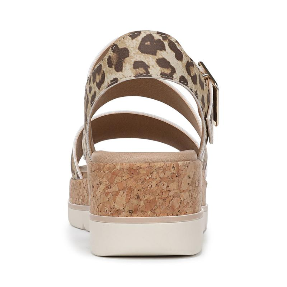 Sandali donna leopardati con suola ammortizzata, scarpe estive che garantiscono eleganza e comfort.