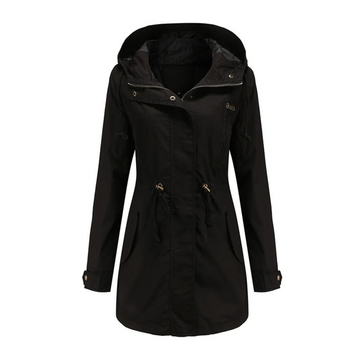 Giacca casual da donna con cappuccio, leggera e protettiva contro il vento in primavera/autunno.
