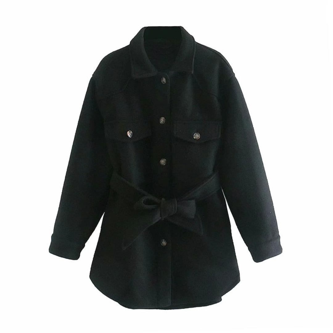 Giacca lunga e calda donna, stile invernale elegante, per un abbigliamento di moda confortevole e chic.