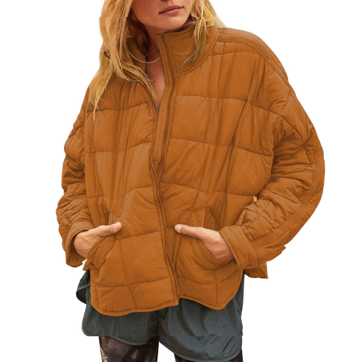 Giacca trapuntata primaverile da donna, perfetta per il tempo libero e abbigliamento quotidiano versatile.