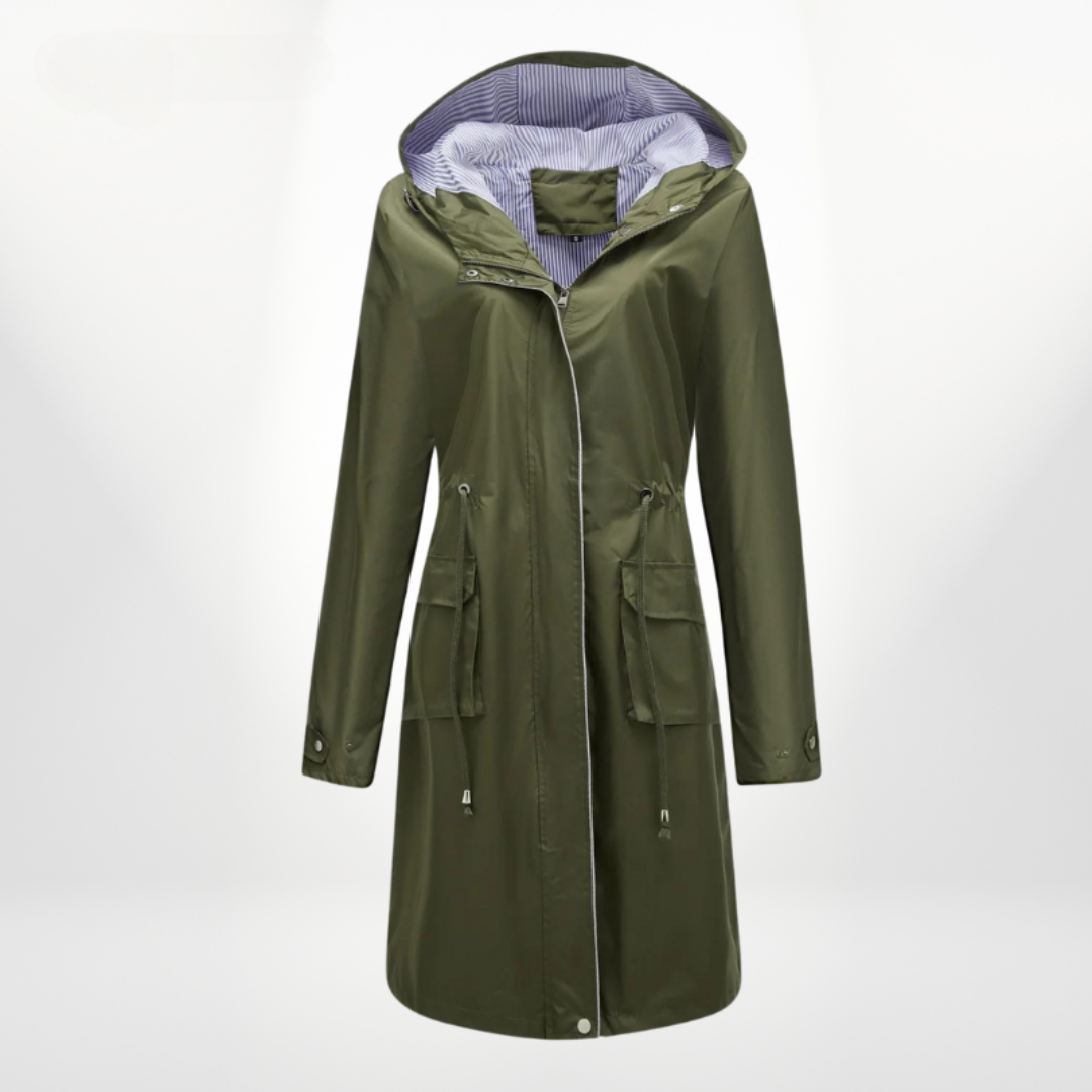 Moda donna: Trench elegante con cappuccio, un cappotto versatile per il guardaroba essenziale.