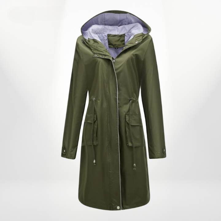 Moda donna: Trench elegante con cappuccio, un cappotto versatile per il guardaroba essenziale.