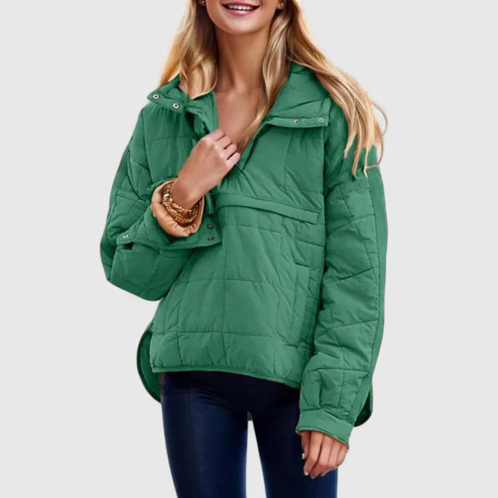 Giacca impermeabile oversize da donna, stile urbano e protezione dalle intemperie per l'inverno.