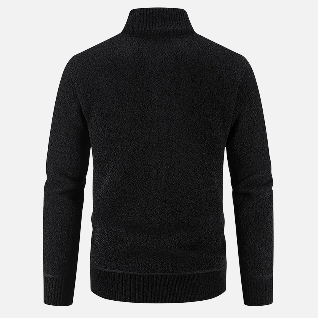 Dettaglio tessuto giacca invernale uomo, mostra la texture calda e resistente per l'abbigliamento.