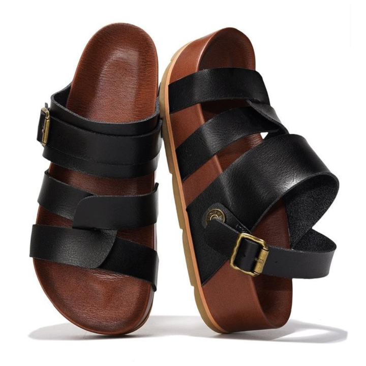 Sandali donna versatili con fibbia, offrono comfort per tutto il giorno, ideali per la moda casual estiva.