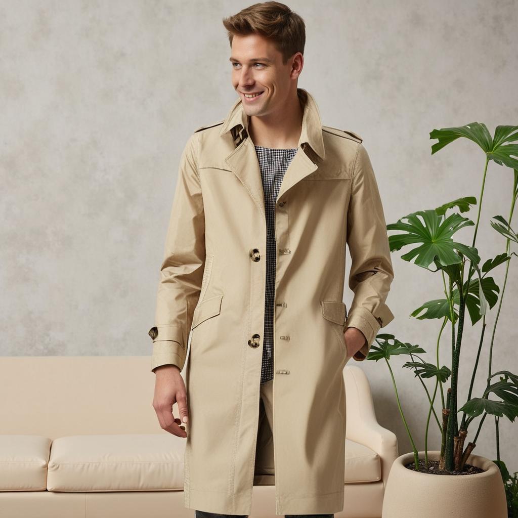 Giacca classica da uomo calda ed elegante, perfetta per un look formale o casual invernale.
