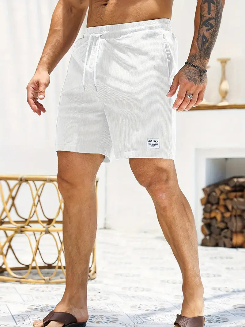 Pantaloncini uomo estivi effetto corduroy, ideali per un comfort assoluto e stile.