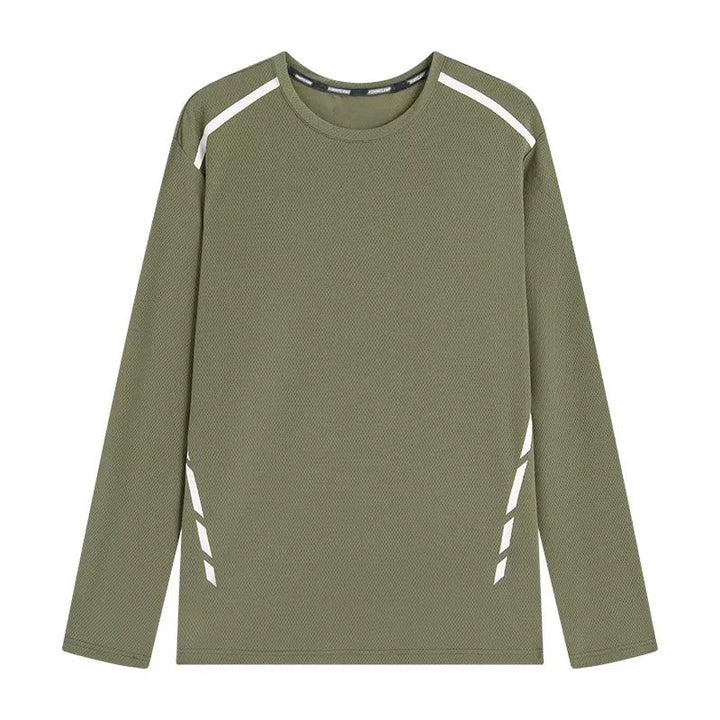 Nuova maglia uomo girocollo manica lunga, design con stampa artistica. Un tocco di originalità al tuo stile.