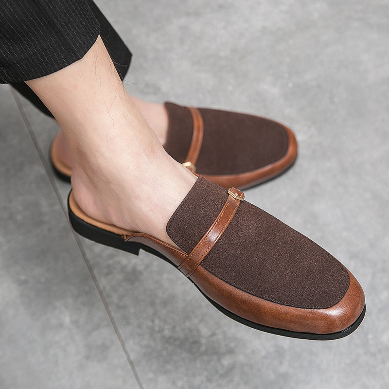 Calzature mocassini uomo senza lacci, tallone aperto, comfort elevato, ideali per casual chic e guida.