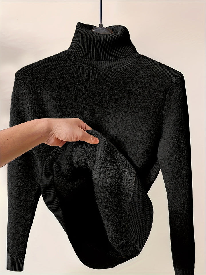 Maglione donna collo alto elasticizzato, ideale per look eleganti e quotidiani. Comfort invernale e autunnale.
