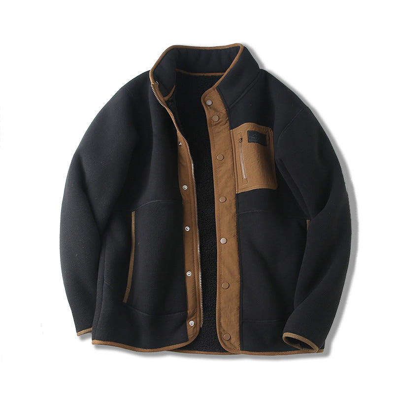 Giacca trapuntata uomo invernale con fodera in pile, ideale per calore e comfort nel look casual.