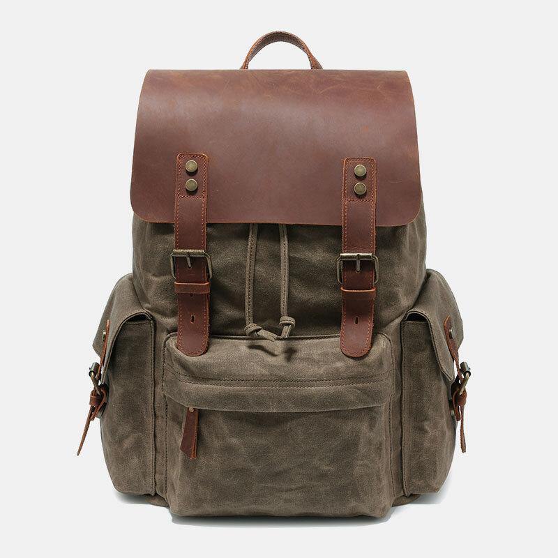 Zaino unisex con fibbie, scomparto porta laptop 15,6 pollici, multitasche. Ottimo regalo uomo donna.