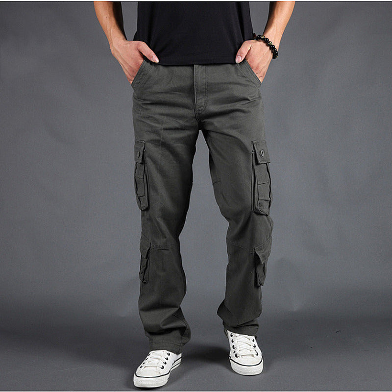 Look moderno con pantaloni cargo uomo multi-tasca, vestibilità a gamba dritta per massimo comfort.