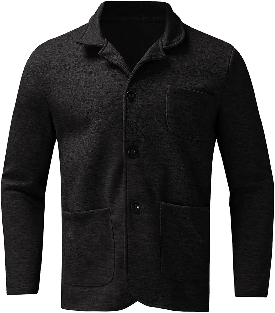 Giacca uomo formale, grigio scuro. Versatile per eventi e stile elegante.