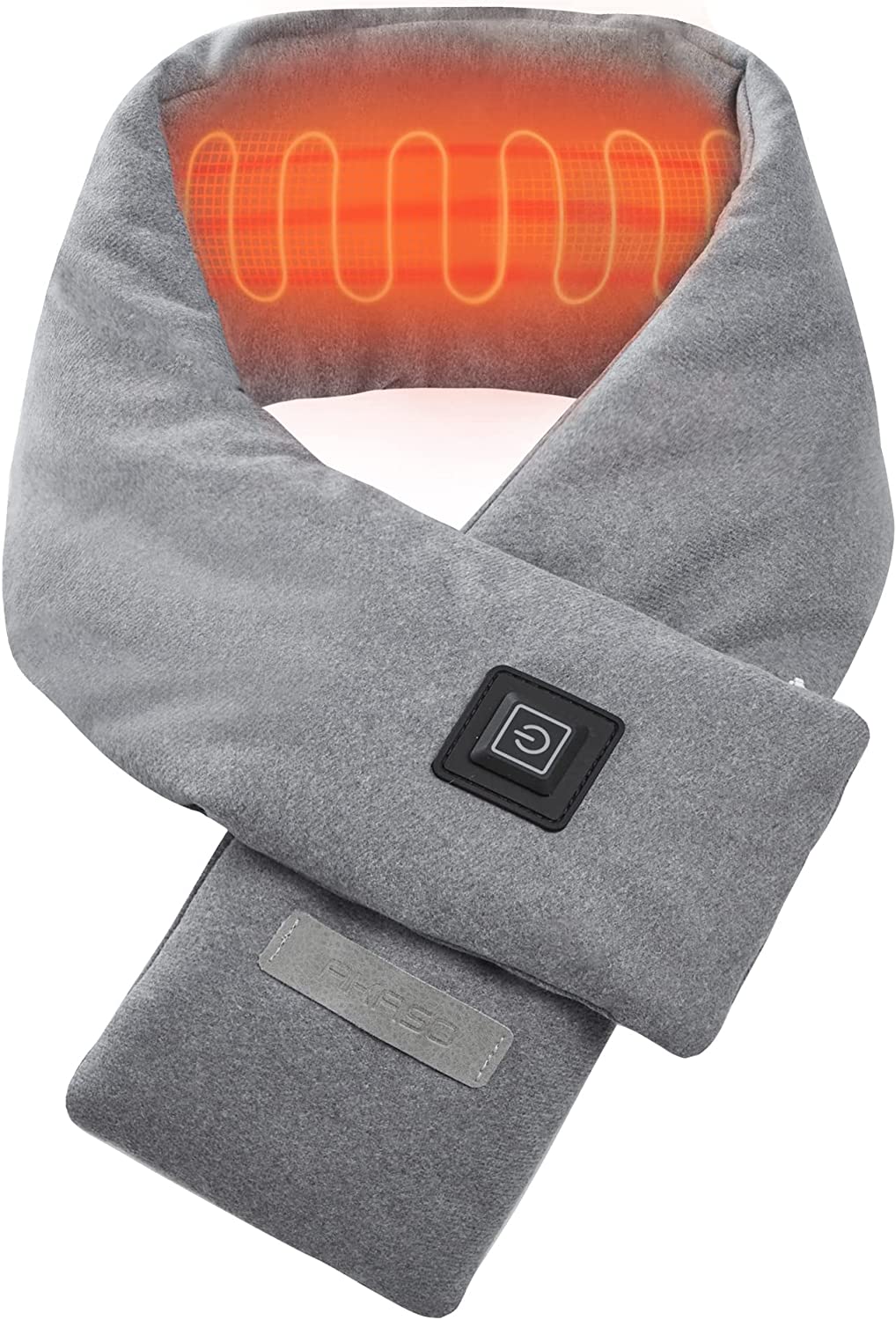 Sciarpa scaldacollo USB autoriscaldante con calore regolabile, accessorio invernale unisex per moda nel freddo.
