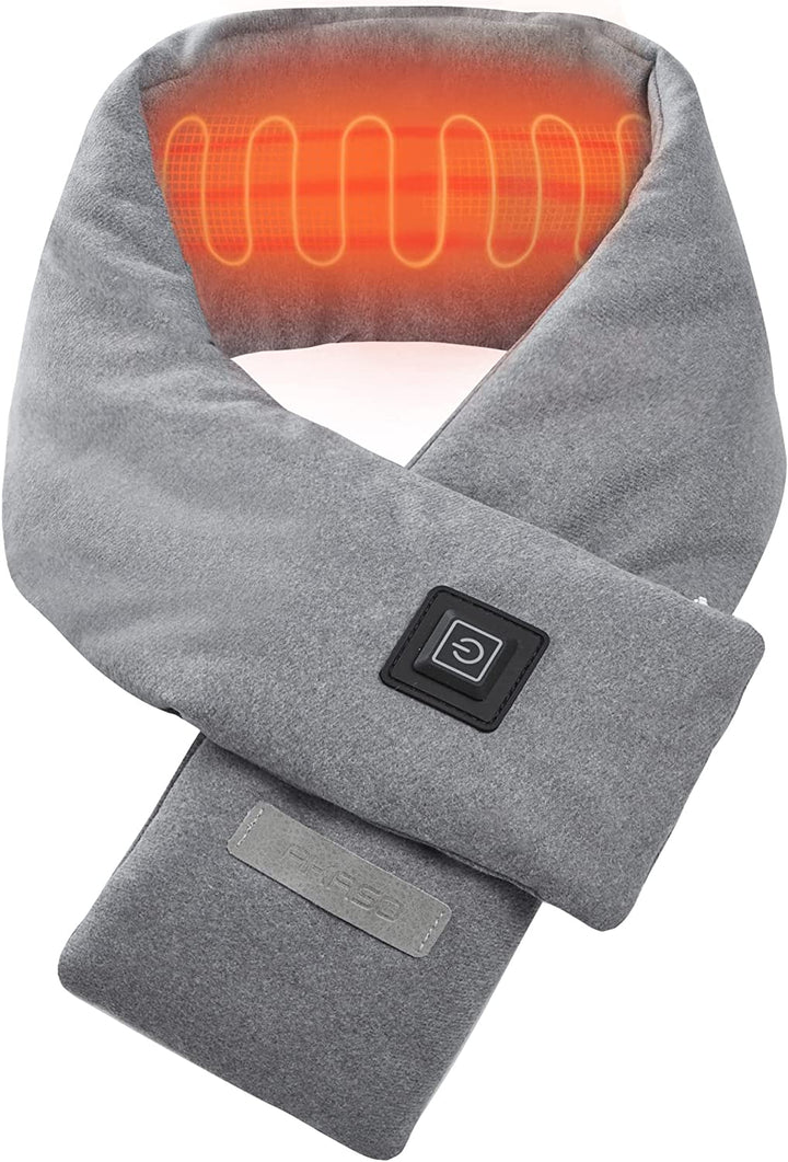 Sciarpa scaldacollo USB autoriscaldante con calore regolabile, accessorio invernale unisex per moda nel freddo.