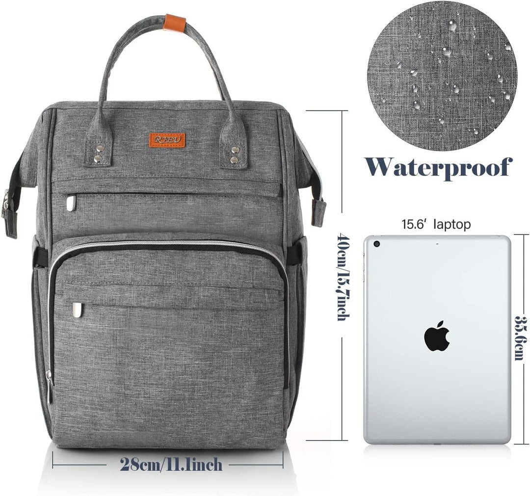 Zaino da donna spazioso per laptop 15.6", borsa PC elegante per ufficio, università e brevi viaggi.