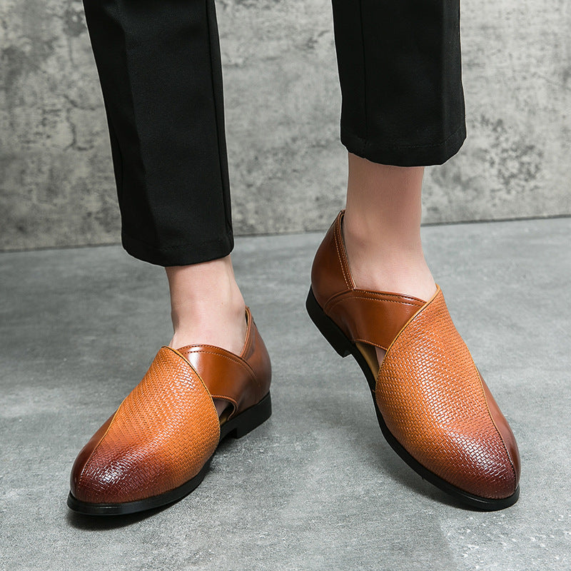 Eleganti sandali estivi da uomo con punta chiusa, perfetti per passeggio, viaggio e look casual.