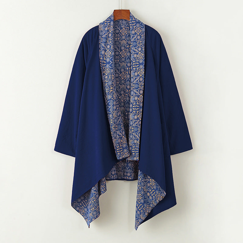 Giacca donna vintage casual in cotone e lino, ideale per primavera e autunno.