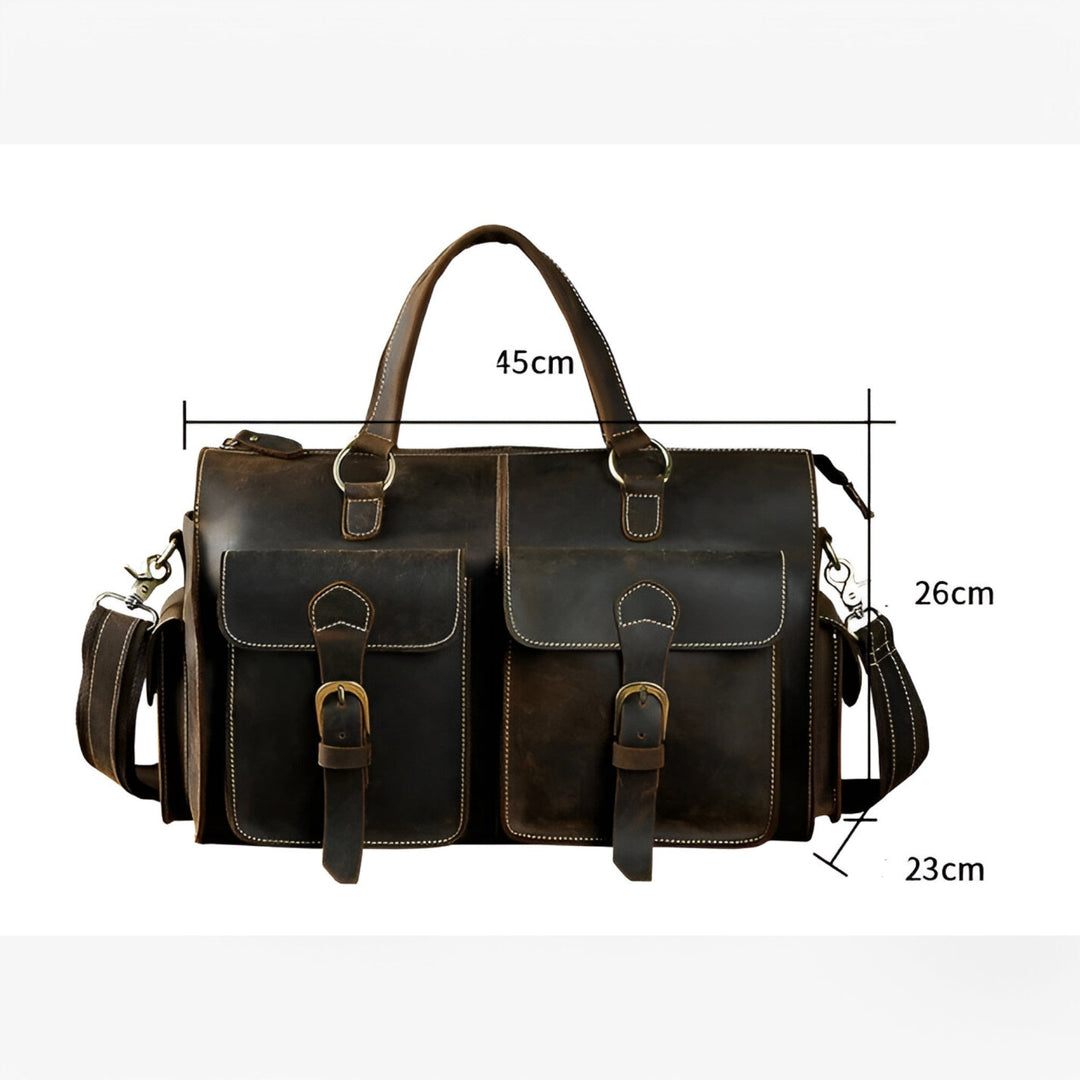 Borsa portadocumenti donna marrone con patta, un accessorio di stile professionale per ogni donna.