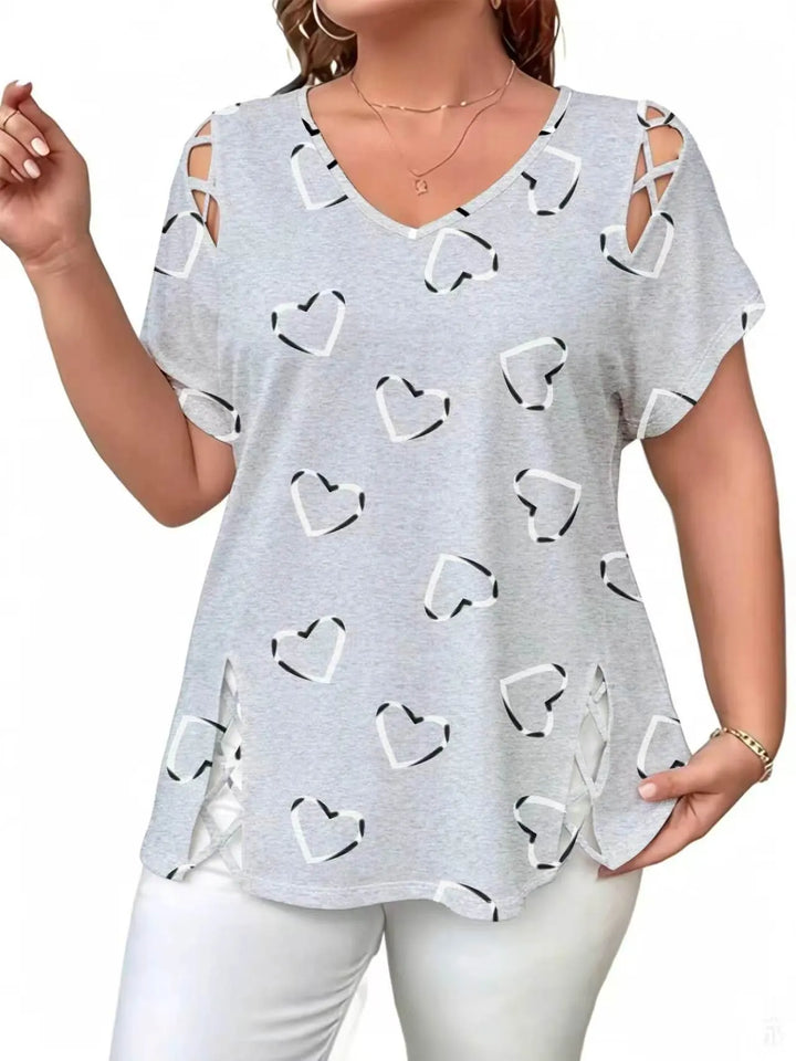 Blusa casual tie-dye da donna, design ampio e confortevole con motivo colorato, per ogni giorno.