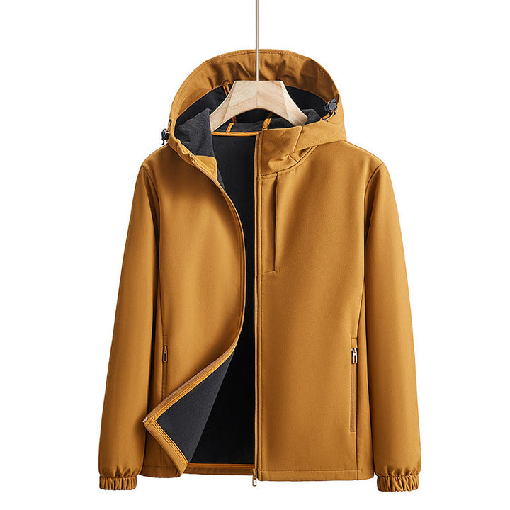 Giacca bronzo uomo per l'autunno, chiusura a zip. Ideale per un look casual outdoor.