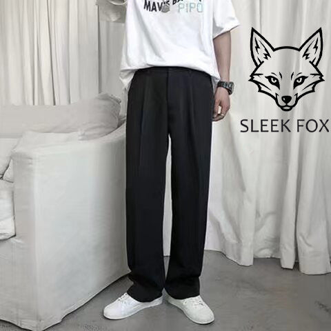 Pantaloni dritti casual da uomo, perfetti per look streetwear rilassati e outfit autunnali alla moda.