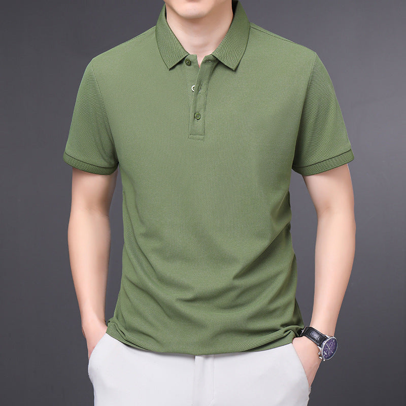 Camicia uomo manica corta elegante con colletto a rever, ideale per look casual estivi e business. Vestibilità slim.