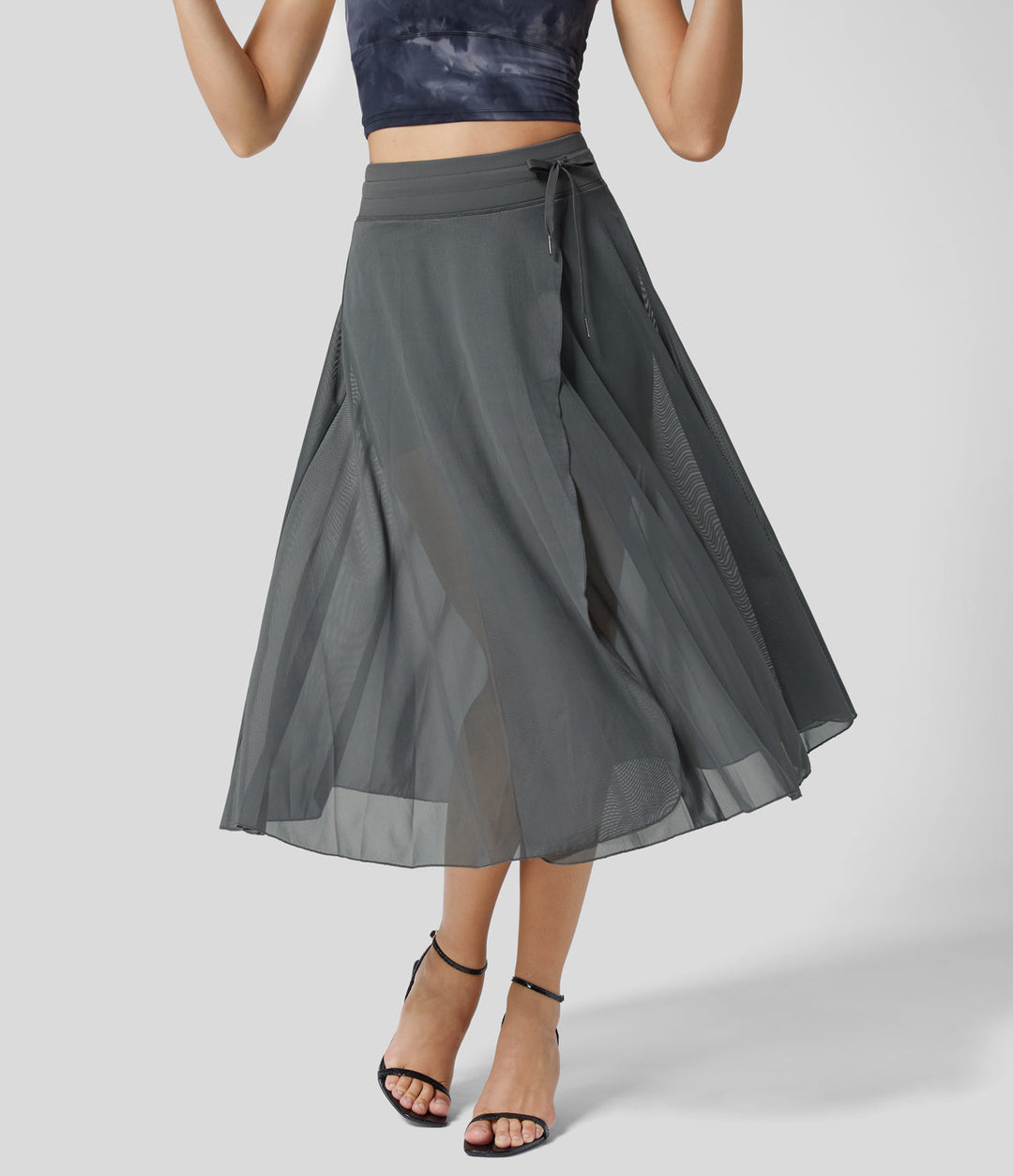 Gonna donna casual-chic, vita alta. Gonna midi versatile per primavera ed estate.
