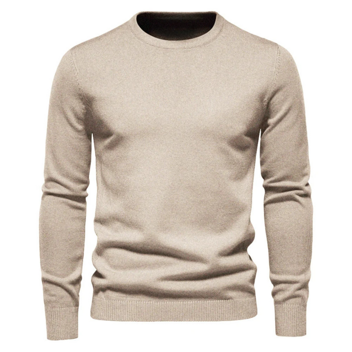 Maglione girocollo uomo classico ed elegante, perfetto per outfit casual o formali. Comfort e stile per l'inverno.