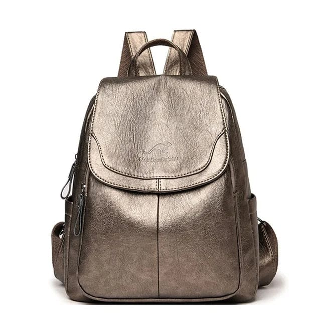 Zaino antifurto unisex elegante con protezione RFID e cerniere nascoste, ideale per viaggi e uso quotidiano.