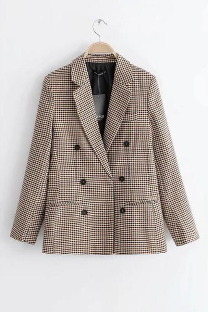 Blazer donna moda ufficio, elegante e versatile con maniche lunghe, perfetto per un look chic.