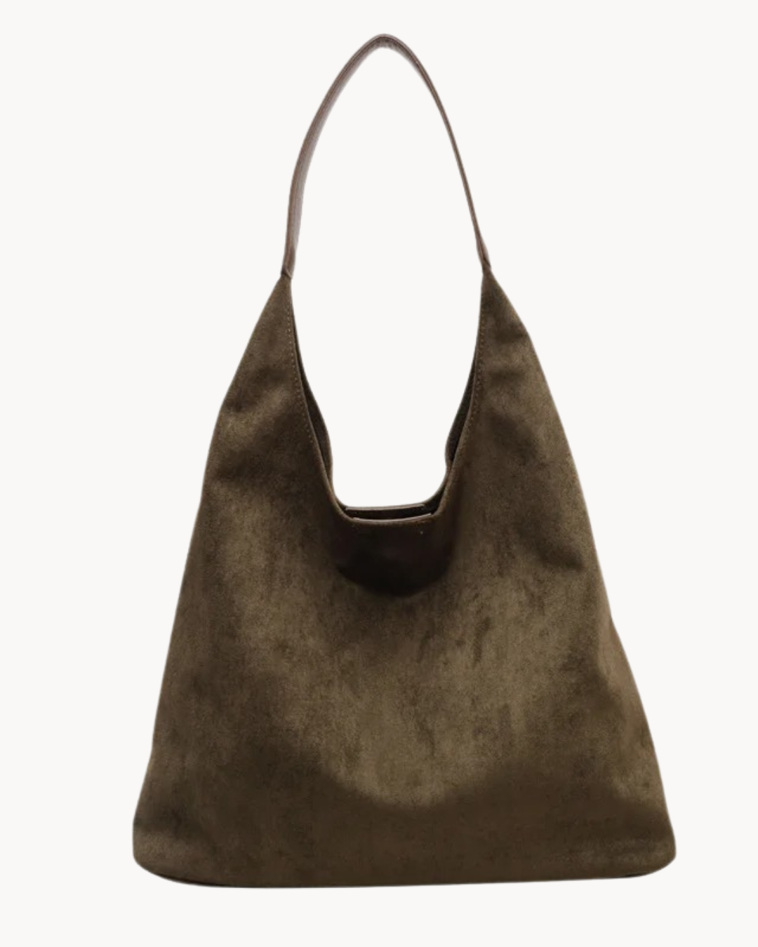 Borsa hobo donna in pelle scamosciata marrone, design spazioso ed elegante. Perfetta per uso quotidiano o occasioni speciali.