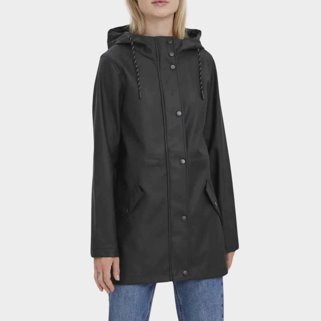 Giacca antipioggia donna protettiva, impermeabile elegante per un look raffinato. Moda pioggia al top.