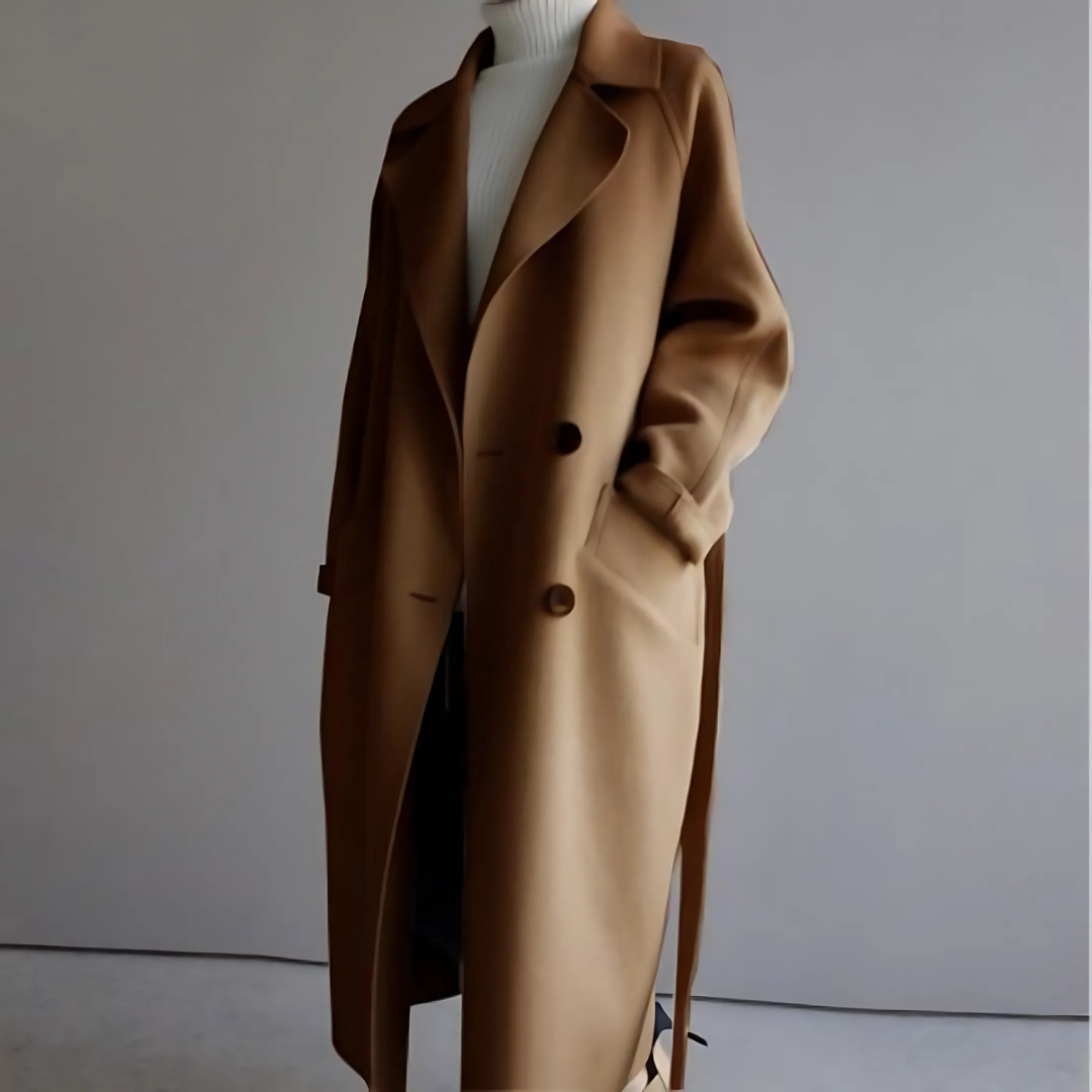 Cappotto invernale da donna caldo ed elegante per outfit autunnali e invernali con stile classico.