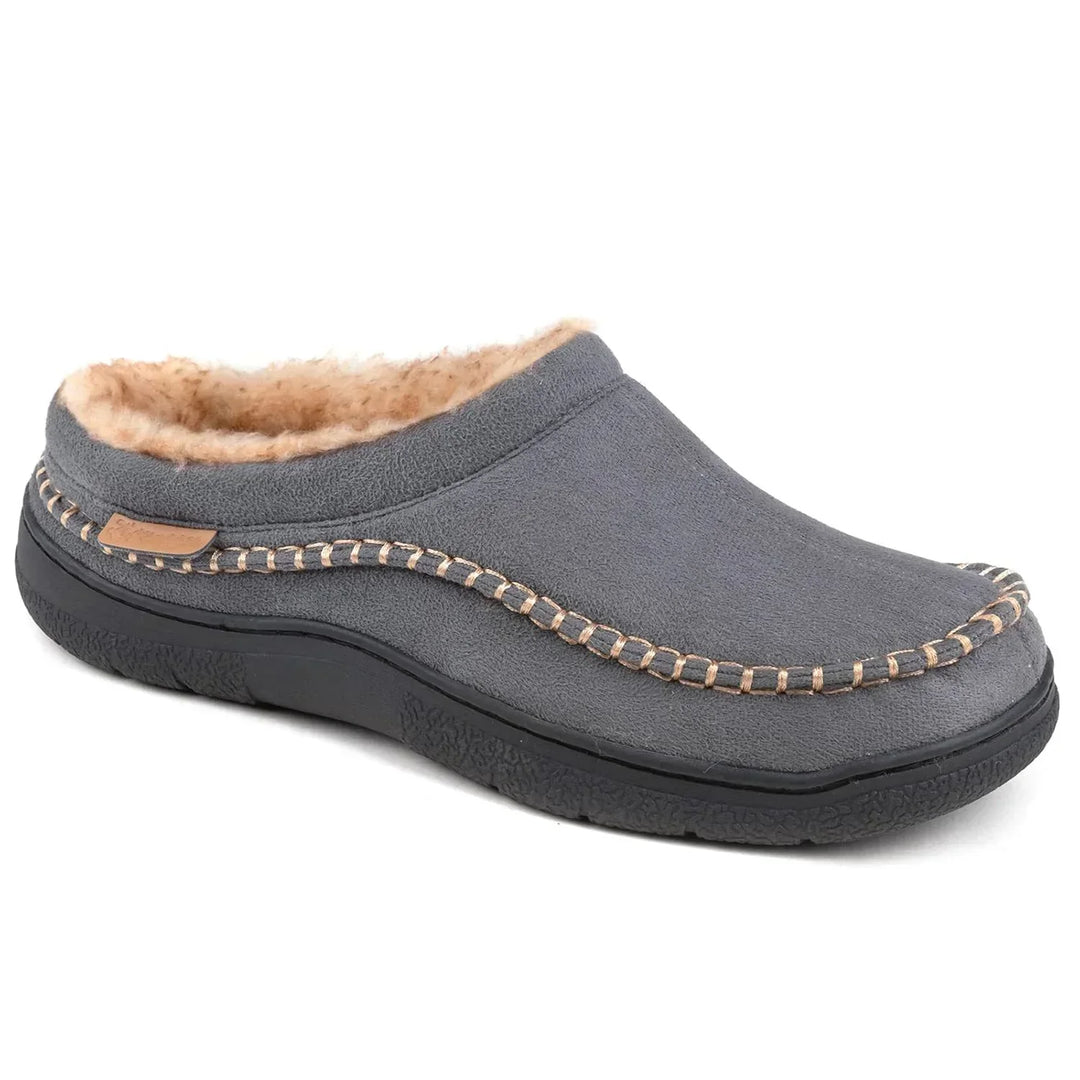 Scarpe da casa uomo: mocassini invernali slip-on, caldi e antiscivolo. Punta larga e comfort.