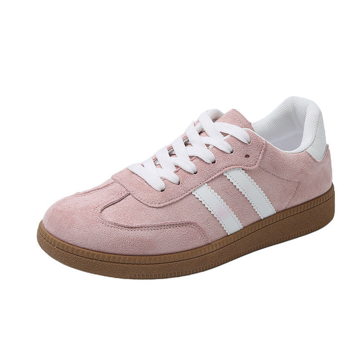 Stile casual chic: sneakers donna leggere con lacci e punta arrotondata, calzature comode per ogni occasione.